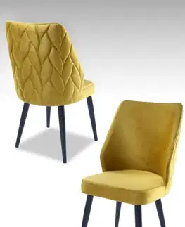 Sada židlí (2 kusy) Pufi - Yellow, Black