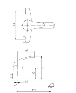 INVENA Umyvadlová/ dřezová baterie PEREA, 15,5 cm BC-05-K01-Q