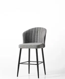 Bar Stool Set (2 Pieces) Rubi - Grey, Black