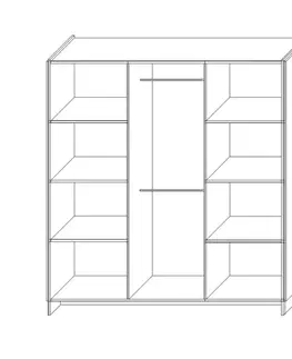 Šatní skříň AMONI 3D Tempo Kondela