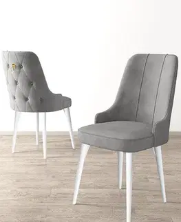 Sada židlí (4 kusy) Newa - Grey, White