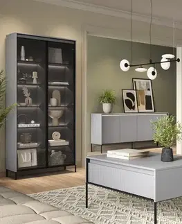 Dig-net nábytek Komoda SWING TR-03 s LED osvětlením | šedá