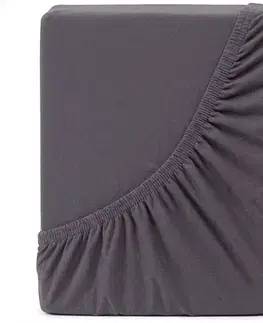 4Home Jersey prostěradlo MAKO antracit, 180 x 200 cm, 180 x 200 cm