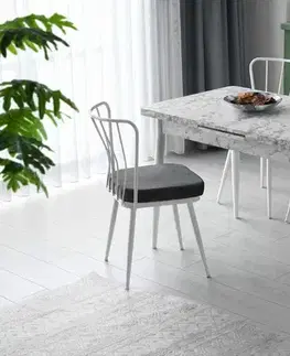 Sada jídelních židlí Yildiz Anthracite and White, 2 ks