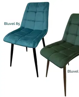 Signal Jídelní židle CHIC VELVET | černé nohy Barva: Granátová / Bluvel 86