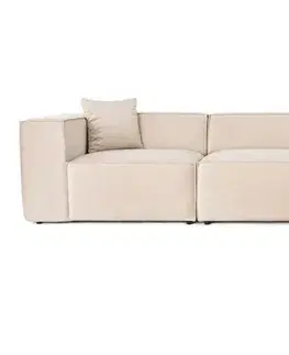 Rohová sedací souprava Lora (L1-O1-1R-POUFFE ) - Cream