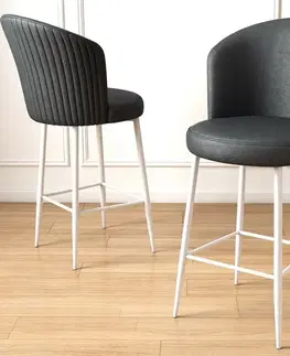 Sada barových židlí Uras Anthracite and White, 4 ks, 4 ks