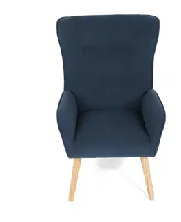 Křeslo ušák BLUE2, modrá
