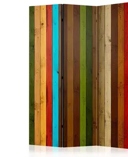 Paraván Wooden rainbow Dekorhome
