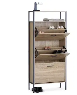 Botník s přihrádkami G1009 OAK, dub, 3 patra