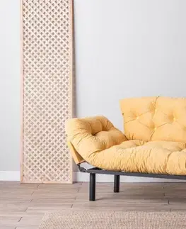 Dvoumístná rozkládací pohovka Nitta - Mustard