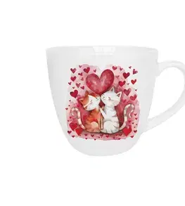 DUO - Hrnek 460ml LOVING CATS srdíčko v dárkové krabičce