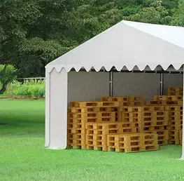 Skladový stan 6x8m bílá EKONOMY