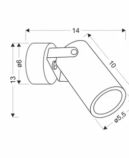 Nástěnná lampa Gary lampa černá 1x15W GU10 černé stínidlo