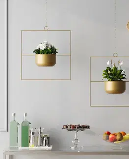 Dekorativní květináč Pandantif - Gold