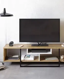 TV stolek Asal (150) - Oak, White, Black