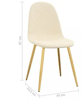 Jídelní židle 2 ks samet / kov Dekorhome