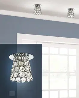 Stropní svítidlo chrom bezbarvé krystalové 40W G9 SK-72