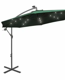 Konzolový slunečník s LED světly Ø 300 cm