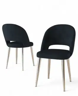 Sada židlí (6 kusů) Pane - Anthracite, Chrome