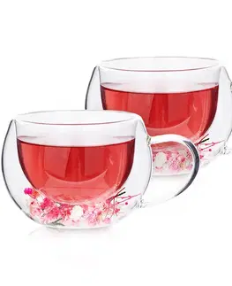 4Home Termo sklenice na cappuccino Blossom Hot&Cool, 270 ml, 2 ks