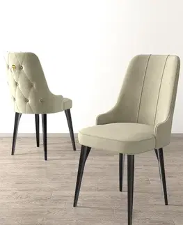 Sada židlí (2 kusy) Newa - Cream, Black