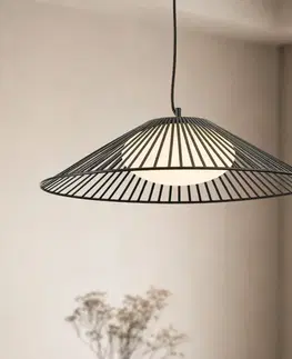 Lampa wisząca Sonte 60 czarna z białym kloszem nad stół GX53