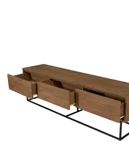 Televizní stolek Milo Walnut and Black II, L