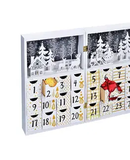 Solight LED adventní kalendář - kniha, 8x LED, 40x30cm, 2x AAA