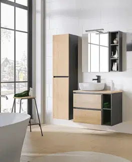 ArtCom Regál do koupelny MONAKO Grey 810