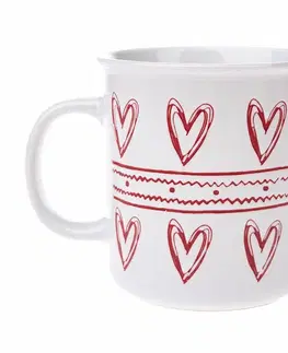 Vánoční keramický hrnek Christmas heart II bílá, 710 ml