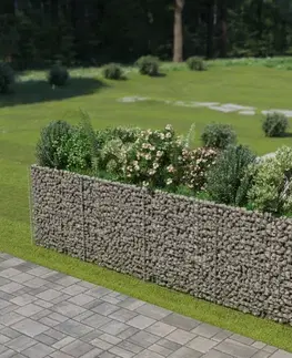 Gabionový vyvýšený záhon pozinkovaná ocel Dekorhome