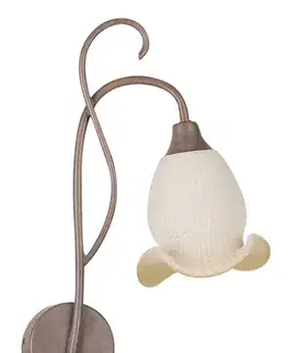 Patinovaná nástěnná lampa Renesanční nástěnná lampa