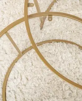 Sada konferenčních stolků Gold-Transparent-80-60