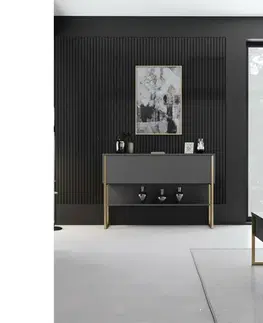 Komoda Luxe Anthracite and Gold