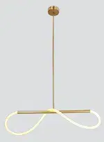 Závěsná lampa SUPREME 80cm zlatá 18W LED 3000K bílá