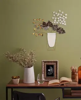 Dekorativní kovový doplněk na zeď Flowers in Pots