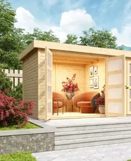 Dřevěný zahradní domek 404x272 cm Lanitplast