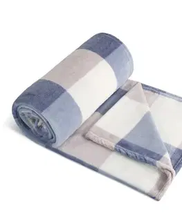 Bellatex Deka Kemping PLUS modrá kostka, 150 x 200 cm