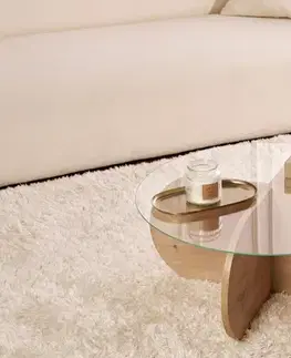Konferenční stolek Aeris - Sapphire Oak, Transparent