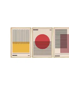 Dekorativní rámovaný obraz z MDF (3 kusy) Huhu250 - 50 x 70
