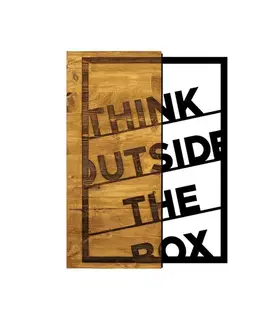 Dekorativní dřevěný doplněk na zeď Think Outside The Box