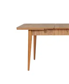 Jídelní set s rozkládacím stolem a židlemi (6 kusů) Vina - Atlantic Pine, Anthracite
