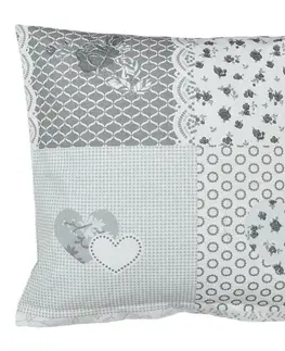 Bellatex Povlak na polštářek Srdce patchwork, 40 x 60 cm
