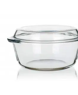 Borcam Pekáč skleněný kulatý s víkem, 3,15 l