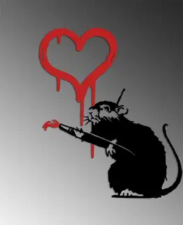Dekorativní kovový doplněk na zeď Banksy Metal 08