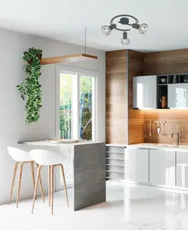 Spirálová stropní lampa 3X40W E14 matně šedá VERVE