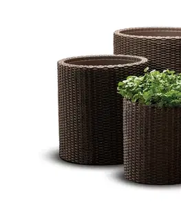 Set květináčů CYLINDER S+M+L polyratan Keter