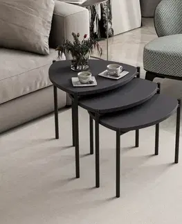 Sada odkládacích stolků (3 kusy) Lenny - Anthracite