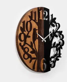 Dekorativní dřevěné nástěnné hodiny Wooden Clock - 71